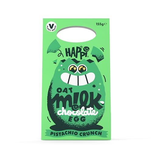 Happi Pistachio 155G Oat Milk Vegan Easter Egg - Vegan Easter Chocolate - Soya Free Easter Eggs - Award Winning Flavour - 7