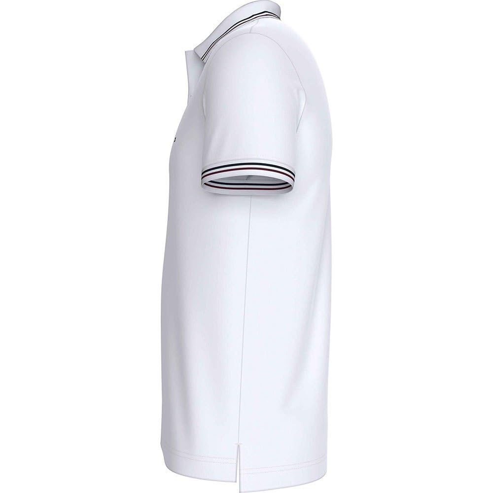 Tommy Hilfiger Męska koszulka polo Slim Fit MW0MW37346 S/S Polo, biała, M, Biały (biały), M