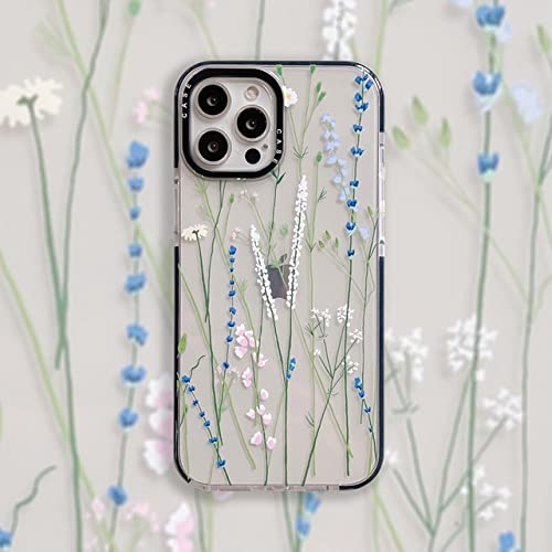 Coque silicone souple motif fleur branche pour iPhone XS Max et modèles 11 12 13 Pro