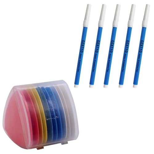 OZXTYO tailors chalk,10 Pcs-Washable Pen,5 Pack,Blue