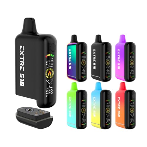 EXTRE 510 ISCREEN 電子タバコ ベイプ 本体 510規格 適用 CBD アトマイザー ステルス バッテリー モッド VAPE ベイプ 爆煙 LEDスクリーン 650mAh ヴェポライザー ニコチンゼロ タールなし (黒)