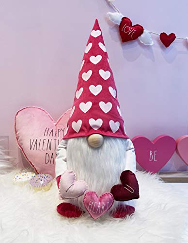 image for Rae Dunn Valentine's Day Gnome - Holiday Decor Seasonal Decorations - 