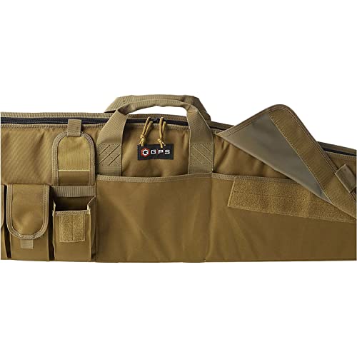 G. Outdoor Products G.p.s. 42" Single Rifle Case | Tan | Secure Durable Stain-Resistant Gun, Ammo & Shooting Accessories Storage Tactical Range Soft Bag With Adjustable Shoulder Strap #TOP3