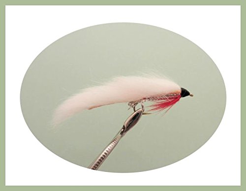 6 Pack of White Zonker Trout Flies Choice (8)