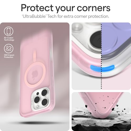 Image of Spigen Cyrill UltraSheer Mag for iPhone 16 Pro Case, Semi-Transparent iPhone 16 Pro Back Cover - TPU+PC｜Pink