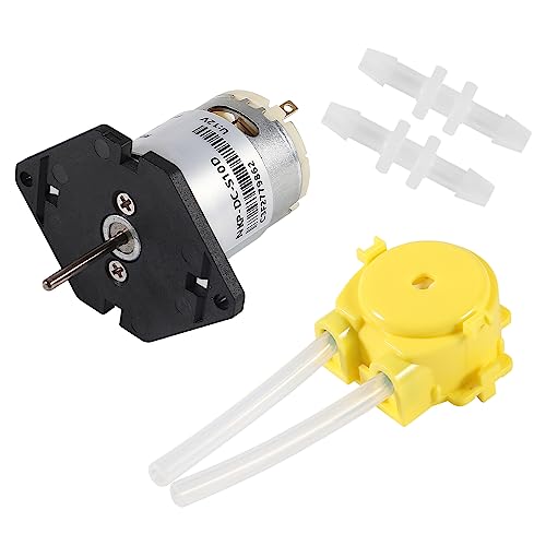 Image of 2Pcs DC 12V Peristaltic Pump DIY Small Liquid Dosing Pump for Aquarium Lab Analytical - Yellow
