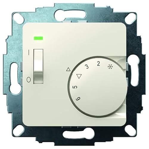 EBERLE UTE 1015-RAL1013-G-50UP-Raumregler, 5-30C, AC 230V, 1Öffner, 10 A, Temperaturabsenkung circa 4K, Schalter Ein/Aus, Anzeige Regler Heizt