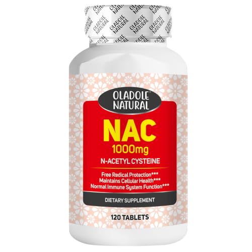 Oladole Natural N-Acetyl Cysteine (NAC) 1000mg - 120 Tablets