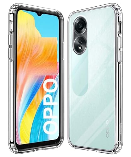 Image of Rubber Back Cover Compatible Model for Oppo CPH2577 / A58 4G (6.72 inch) - Transparent