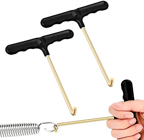 ROEQE 2 Pack Trampoline Spring Pull Tool -Tampoline Parts T-Hook Puller Tool, Trampoline Accessories Spring Pull T-Shape Hook