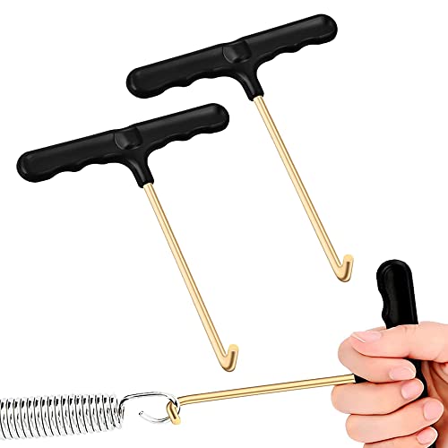 Roeqe 2 Pack Trampoline Spring Pull Tool -Tampoline Parts T-Hook Puller Tool, Trampoline Accessories Spring Pull T-Shape Hook #TOP3