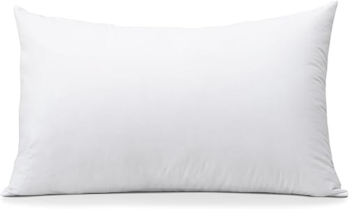 OTOSTAR Cojín de almohada de 12 x 20 pulgadas, cojín interior suave y esponjoso, relleno de cojín blanco decorativo