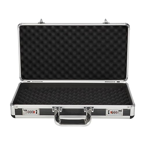 Brihard Pistol Extra Strong Case con Dos Cerraduras de Combinación, Funda Portátil para Armas con Marco de Aluminio, Almacenamiento Seguro Espuma Acolchada, Estuche Extremadamente Seguro para Armas