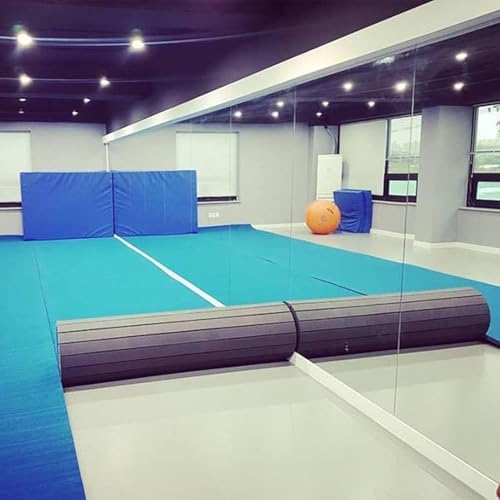 Indoor Gymnastics Track Mat - Cheer Tumbling Roll-Up Exercise Carpet for Home Gym, Sturdy Foam Flooring for Wrestling and Training, Portable Fitness Equipment