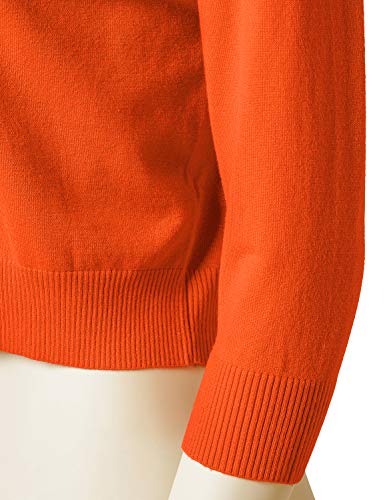 Jscend Womens Classic 3/4 Sleeve Open Front Cropped Bolero Cardigan Orange M #TOP4