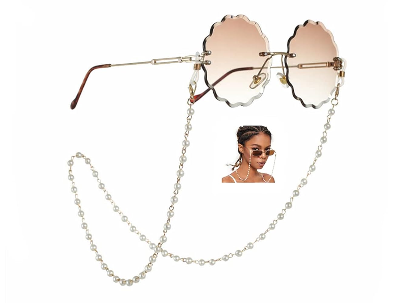 glasses with chains