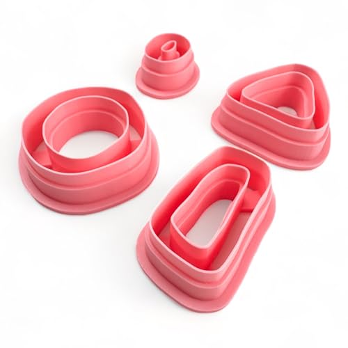 Polymer Clay Cutters for Earrings – The Clayful Co Organic Shapes Pack Set of 4 – Cookie Cutters for Clay Jewelry Making