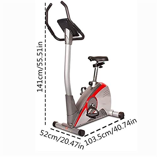 Image of Exercise Bike Indoor Stationary Cardio Exercise Machine Vertical Bicycle Electric Control Multi-Slot Belt Drive Home Exercise Machine (Gray)