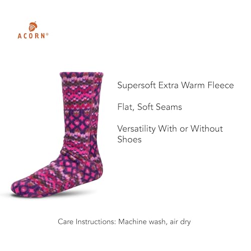 Image of Acorn Mens and Womens Versafit Fleece Sock: Super Soft & Ultra-Warm, Mid-Calf Height, Flat-Flock Seams