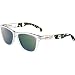 Oakley Men's Frogskins Square Sunglasses, Clear, 55 mm