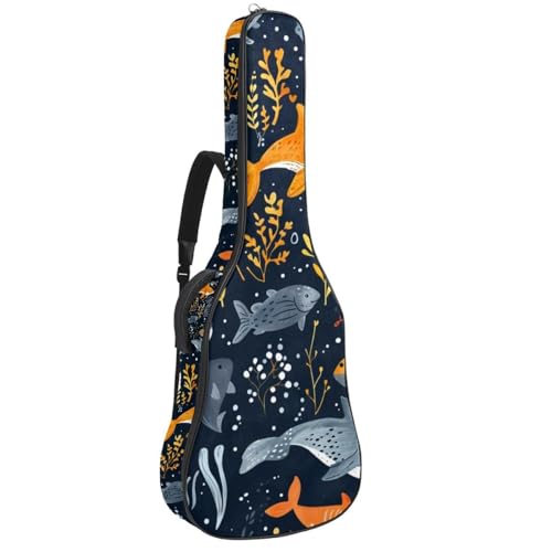 Sac de transport pour guitare acoustique contre les chocs avec éponge épaisse 104 cm
