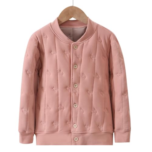 sfdgfhyf Girls Boys Winter Coat Fleece Lined Quilted Jacket Padded Coat Kids Button Down Cotton Thicken2
