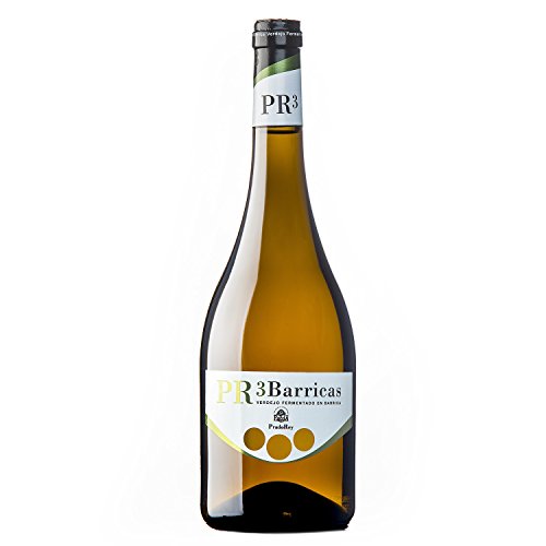 PRADOREY PR3 Barricas - Vino blanco - Verdejo - Rueda - Vino de autor - 9 meses en barrica y sin maloláctica - 1 Botella de 0,75 L