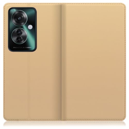 LOOF SKIN SLIM OPPO Reno11 A �P�[�X �J�o�[ �蒠�^ �X�}�z�P�[�X �蒠�^�P�[�X �J�[�h���[ �}�O�l�b�g�t�� �x���g�Ȃ� [�S�[���h]