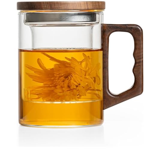 Tea Infuser Mug 400ML Borosilicate Glass Dishwasher Safe