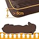FERPLAST Hundematte Extra Groß - Orthopädisches Hundebett - Hundebett Waschbar & Kratzfest - Hundekissen - Hundebett Flauschig - Herausnehmbare Polsterung - Polo - 110 x 70 x h 8 CM, XL, BRAUN