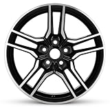 For 2018-2023 Ford Mustang 18 Inch Machined Face with Painted Inlay Black Rim - OE Direct Replacement - Road Ready Car Wheel