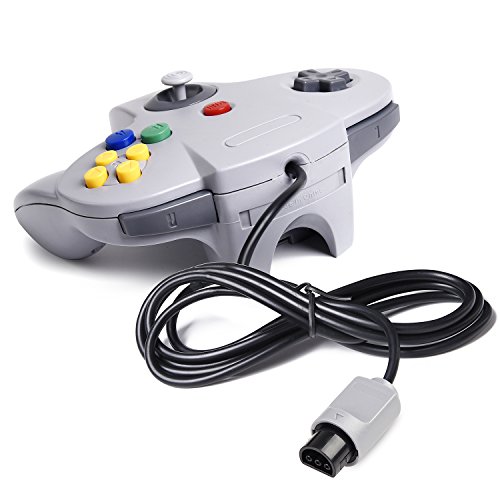 2 Pack N64 Controller, Innext Classic Wired N64 64-Bit Gamepad Joystick For Ultra 64 Video Game Console N64 System (Grey) #TOP4