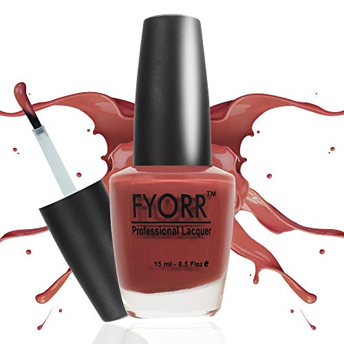 Image of Warm Brown Professional Nail Polish | Long Lasting, Quick Dry, Chip Resistant, High Shine Nail Paint | Smooth & Easy Application, Vibrant Trendy Shades for Women & Girls Party Daily Use 15ml
