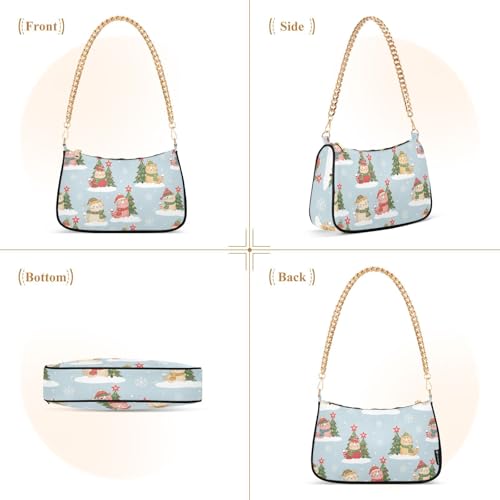 Petit sac à main bleu clair de haute qualité avec chaîne et finitions délicates