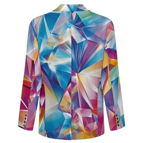 Colorful Diamond Men's Slim Suit Long-Sleeve Prom Tuxedo Classic Two Button Business Jacket 5