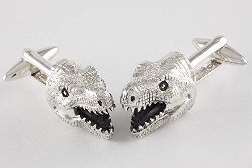 ZAUNICK T-Rex Dinosaurier Manschettenknöpfe 925er Silber handgefertigt – Bild 2