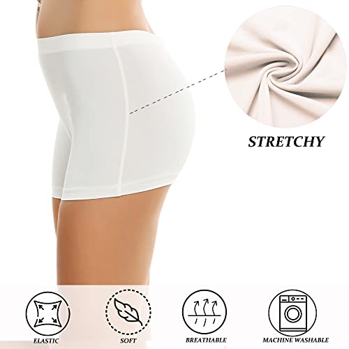 Ekouaer Boyshort Panties Women's Soft Underwear Briefs Invisible Hipster 3 Pack Or 4 Pack Seamless Boxer Brief Panties S-Xxl (White-3 Pack, Large) #TOP3
