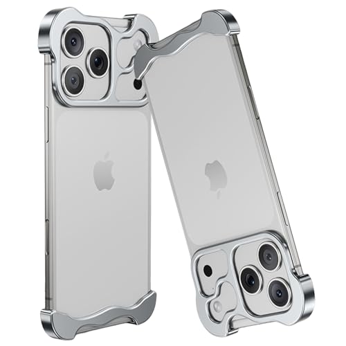 Coque sans cadre pour iPhone 17 Pro protection anti-chute argent