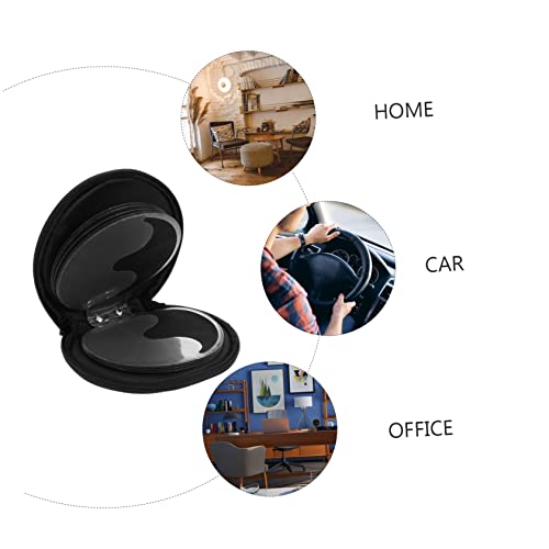 Milisten 2Pcs 20 Cd Bag Zipper Storage Bags Travel Organizer Bags Round Purse Portable Album Box Zipper Disc Wallet Disc Storage Bag Disc Case Disc Storage Case Oxford Cloth Music Black #TOP4