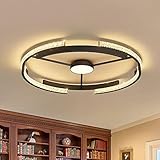 Flush Mount Ceiling Light,Modern Ceiling Light Fixture LED Crystal dimmable Ceiling Light Black...