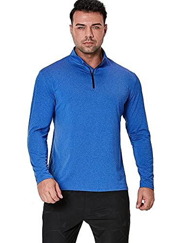 CARWORNIC Men's Sports tops 1/4 Zip Long Sleeve Gym Running T-Shirts Quick-Dry Golf Tops Outdoor Fishing Hiking Polo Shirts Lightweight Pullover Tops Breathable Spring Workout Athletic Shirts - Image 3