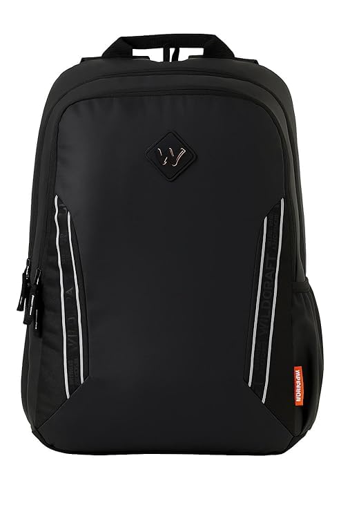 Dark Edition Premium Laptop Backpack for Men & Women | Fits 15.6 inch Laptop | Padded Shoulder Straps, Multi Compartments, Anti-Theft Zippers | Business Travel Bag |Black