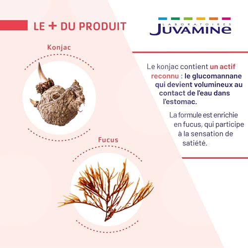 JUVAMINE - Expert Satiété 2-en-1 - Contrôle du poids - Sensation de satiété - Konjac - Fucus - Programme 30 jours - 60 gélules - 2 gélules par jour - Fabriqué en France – Image 6
