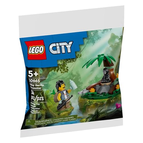 Image of LEGO City Baby Gorilla Encounter Building Toy Polybag, 30665, 34 Pieces, STEM Toy For Kids Ages 5+