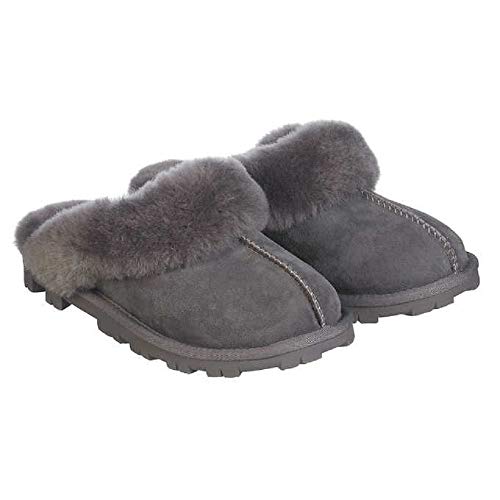 KIRLAND Signature Ladies' Shearing Slipper (Grey, Numeric_10)