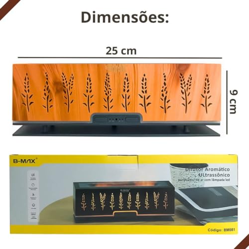 Difusor Aromatizador De Ambientes Eletrico Simula efeito Chamas umidificador de oleo essencial e ess