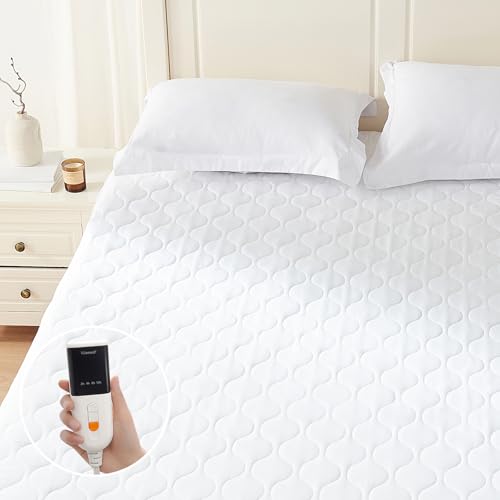 Warmrest Heated Mattress Pad Queen - Bed Warmer with Memory & Preheat Functions, 2-10 Hour Auto Off...
