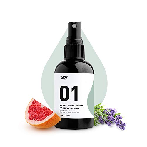 01 Natural Deodorant Spray, Aluminum Free Deodorant Spray, Organic Deodorant Spray for Men and Women, Non Toxic Deodorant (Grapefruit Lavender) - Way of Will…