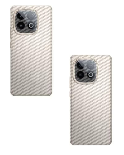 Image of (Pack of 2) Compatible with Skin Sticker /Vinyl wrap /Protective Film Mobile Back Skin Carbon Fiber 3D Transparent by Candeal Mizhan(Only Back) (iQOO, iQOO Neo 10 5G)