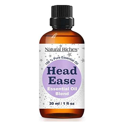 Natural Riches Essential Oil Blend for Head Ease Aromatherapy with Lavender, Peppermint, Rosemary, Wintergreen, Marjoram and Frankincense - 30ml